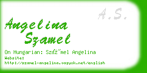 angelina szamel business card
